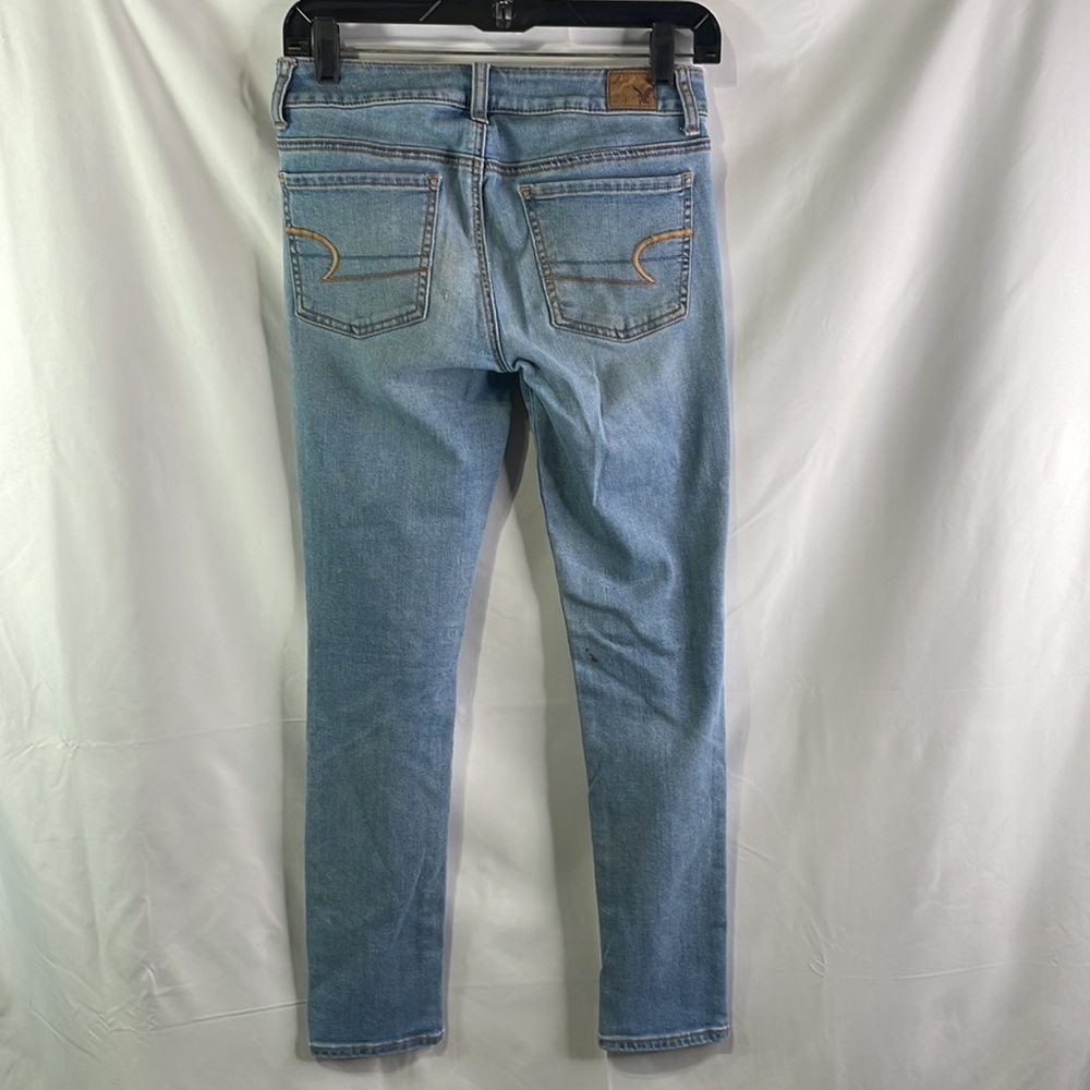 American Eagle super stretch skinny jeans with handpainted artwork - Picture 2 of 2